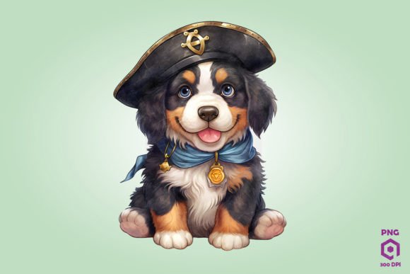 Bernese Mountain Pirate Dog Clipart Review