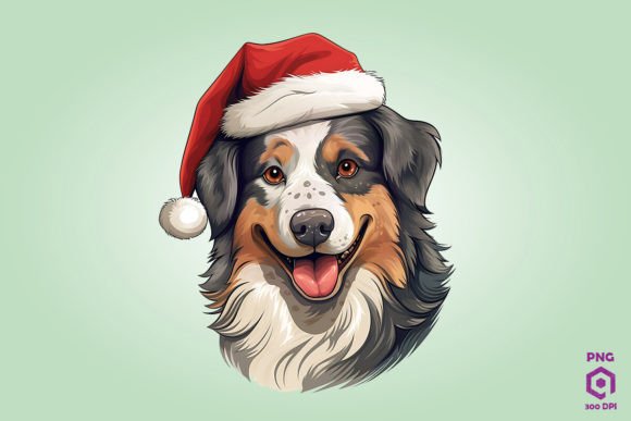 Christmas Australian Shepherd Dog