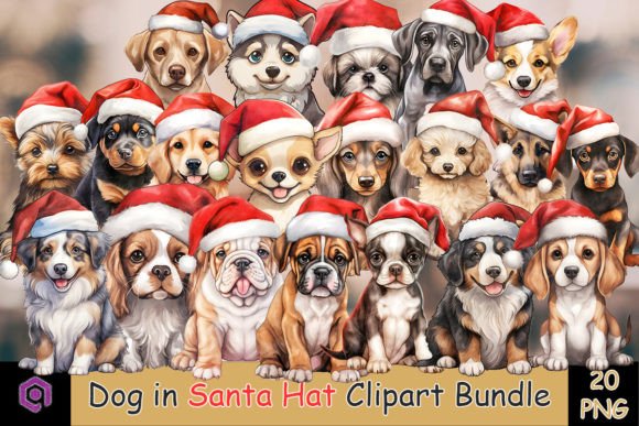 Christmas Dog in Santa Hat Bundle: A Designer's Review