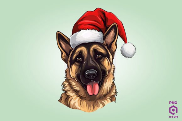 Christmas German Shepherd Dog 2
