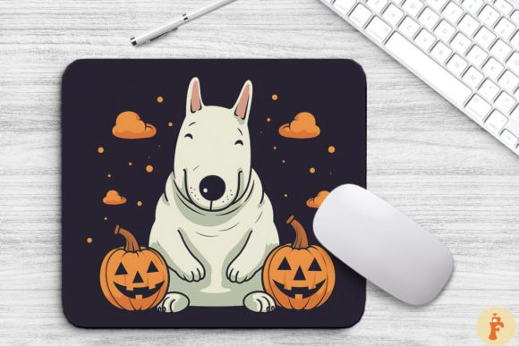 Cute Bull Terrier Dog in Ghost Costume Review