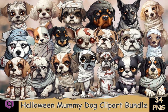 Halloween Mummy Dog Clipart Bundle: A Designer's Review