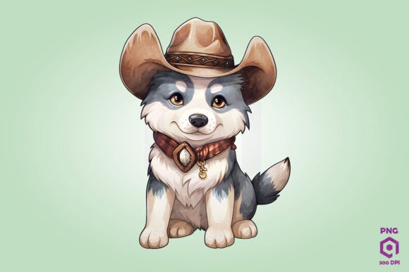 Review: Cowboy Siberian Husky Dog Clipart