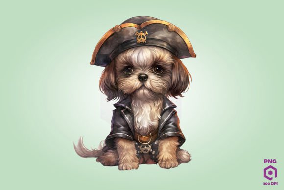 Shih Tzu Pirate Dog Clipart Review